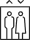 Icon of two people standing inside an elevator cab