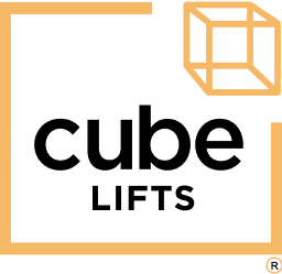 Cube Lifts logo, the square pneumatic home elevator brand by PVE